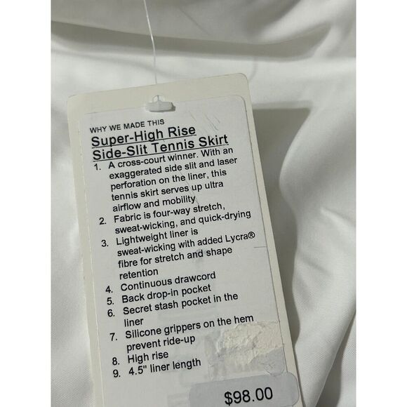 Lululemon Super-High Rise Side-Slit Tennis skirt - Picture 4 of 5